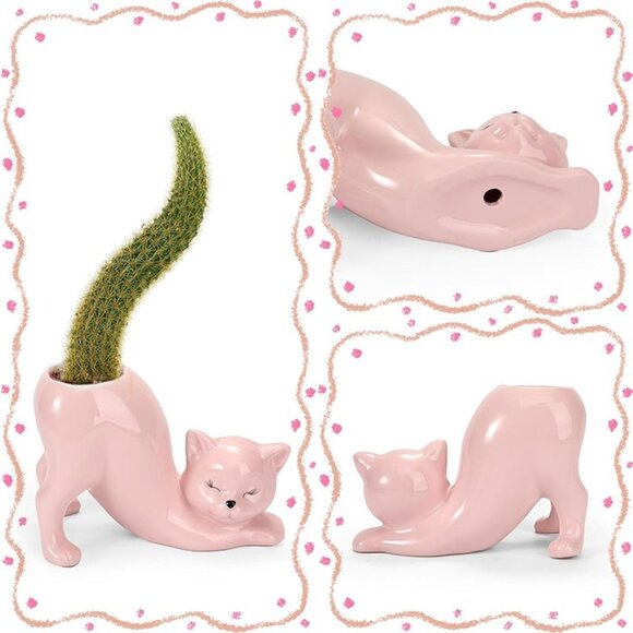 NEW Cat Planter Pot , Indoor and Outdoor Plant Displays - Picture 7 of 8